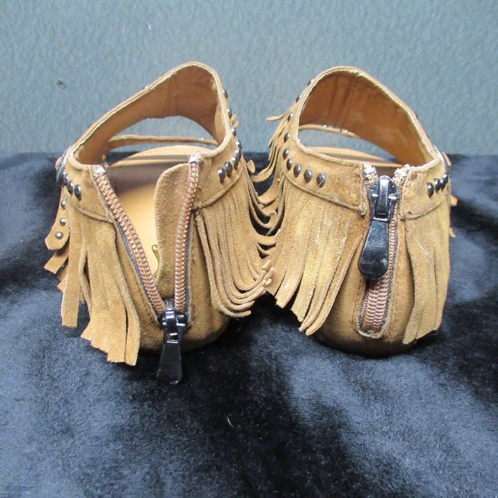 Boho Fringe Open Toe Sandal Size 9 - image 4